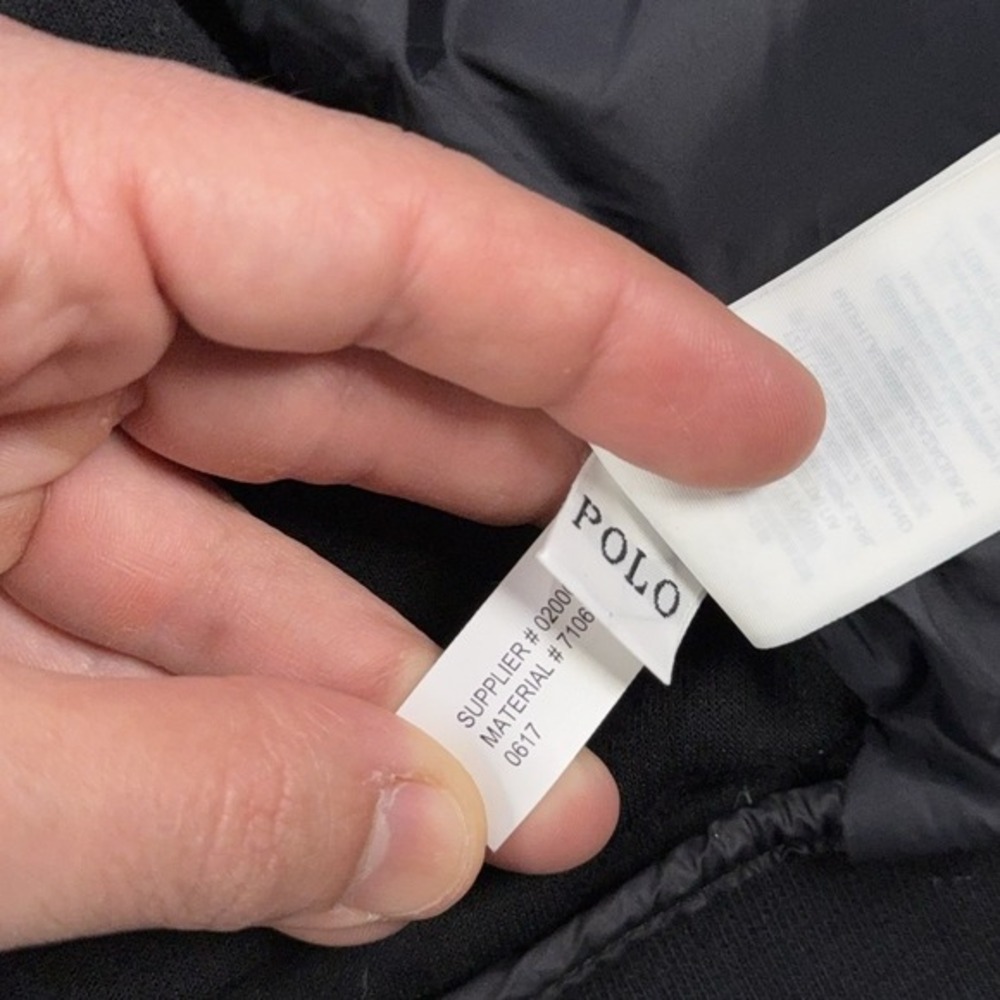 Polo Ralph Lauren Hooded Hybrid Down Puffer Vest Mens 2XL Black Performance - Picture 14 of 16